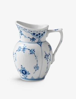 Royal Copenhagen Blue Fluted Lace cream jug 170ml, imported from the UK