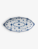 Royal Copenhagen Musselmalet Gerippt oval porcelain dish 24.5cm, imported from the UK