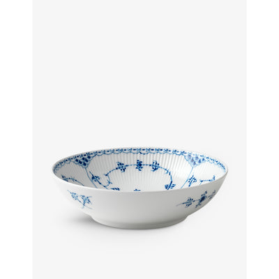 selfridges Royal Copenhagen Blue Fluted Lace Porcelain Bowl 21cm- Buy online at McGrocer