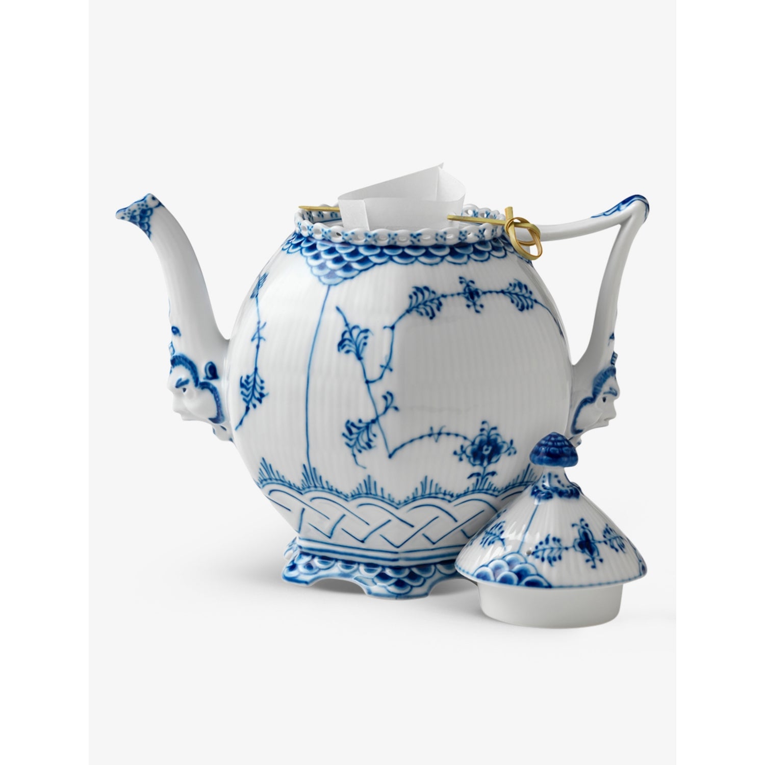 Royal Copenhagen Blue Fluted Full Lace teapot 1L - British product