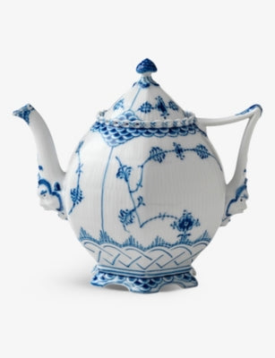 Royal Copenhagen Blue Fluted Full Lace teapot 1L - British product