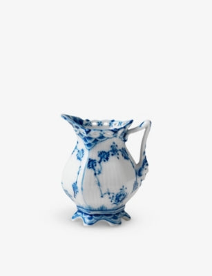 Royal Copenhagen Blue Fluted Full Lace cream jug 8.5cm - British product