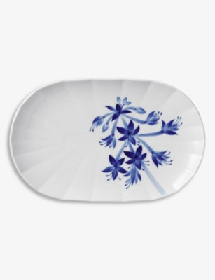 Royal Copenhagen Hosta oval porcelain dish 24cm (British brand)
