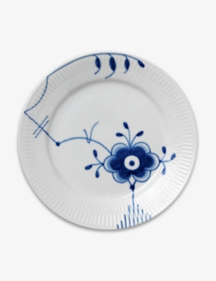 Blue Fluted Mega porcelain plate 19cm
