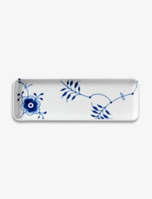 Royal Copenhagen porcelain dish Blue Fluted Mega floral-pattern 36cm (British brand)