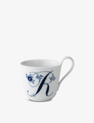 Royal Copenhagen porcelain mug Alphabet R hand-painted 330ml (British brand)
