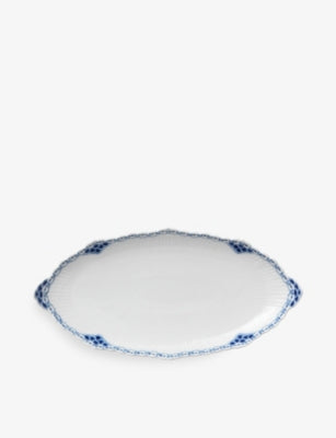 Royal Copenhagen Princess lace-painted oval dish 24.5cm, imported from the UK
