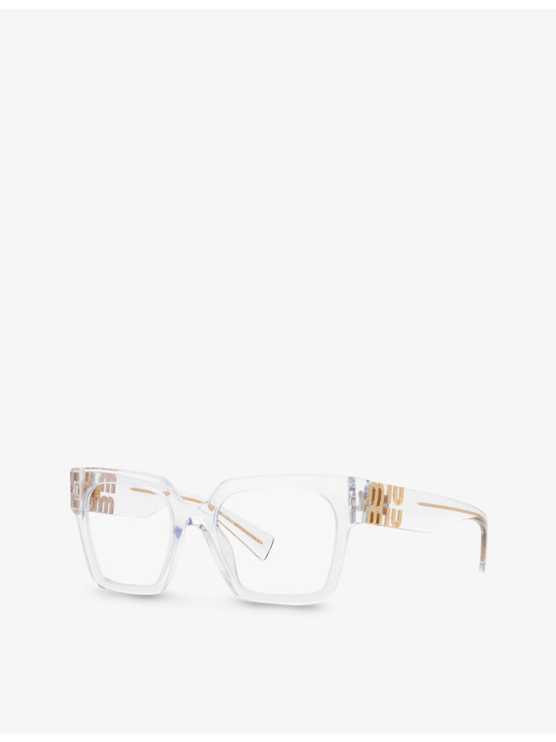 Miu Miu MU 04UV clear acetate square glasses 52mm lens, UK version