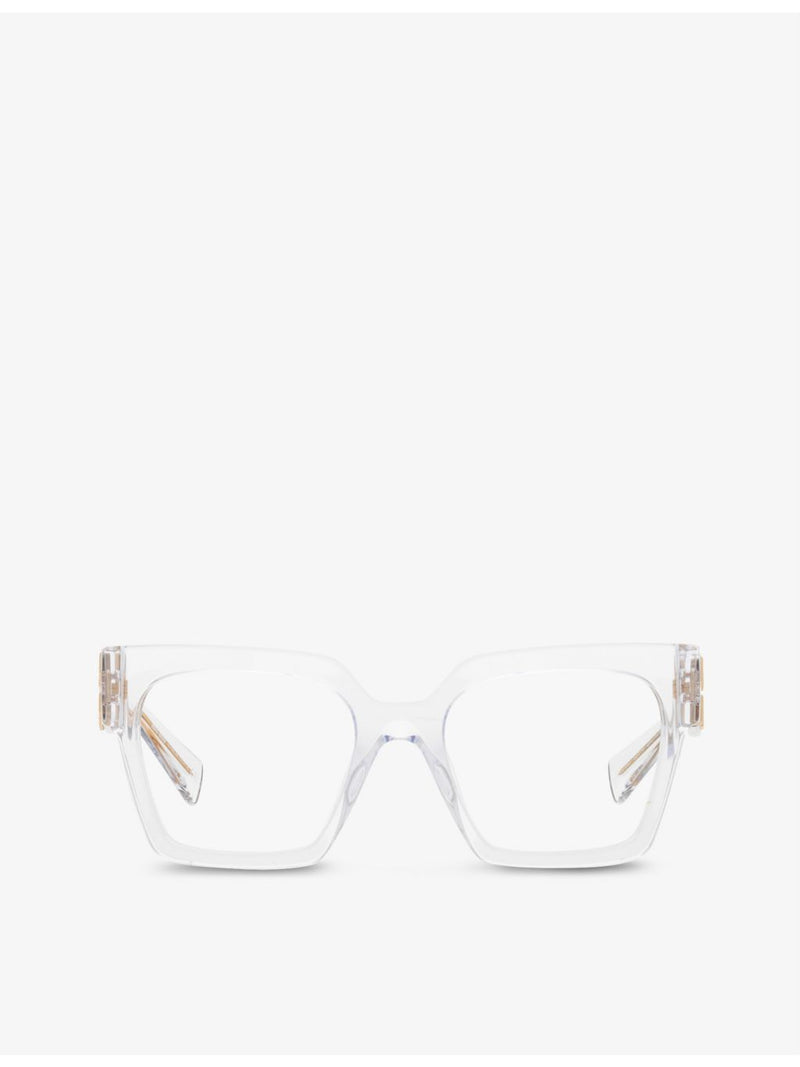 Miu Miu MU 04UV clear acetate square glasses 52mm lens, UK version