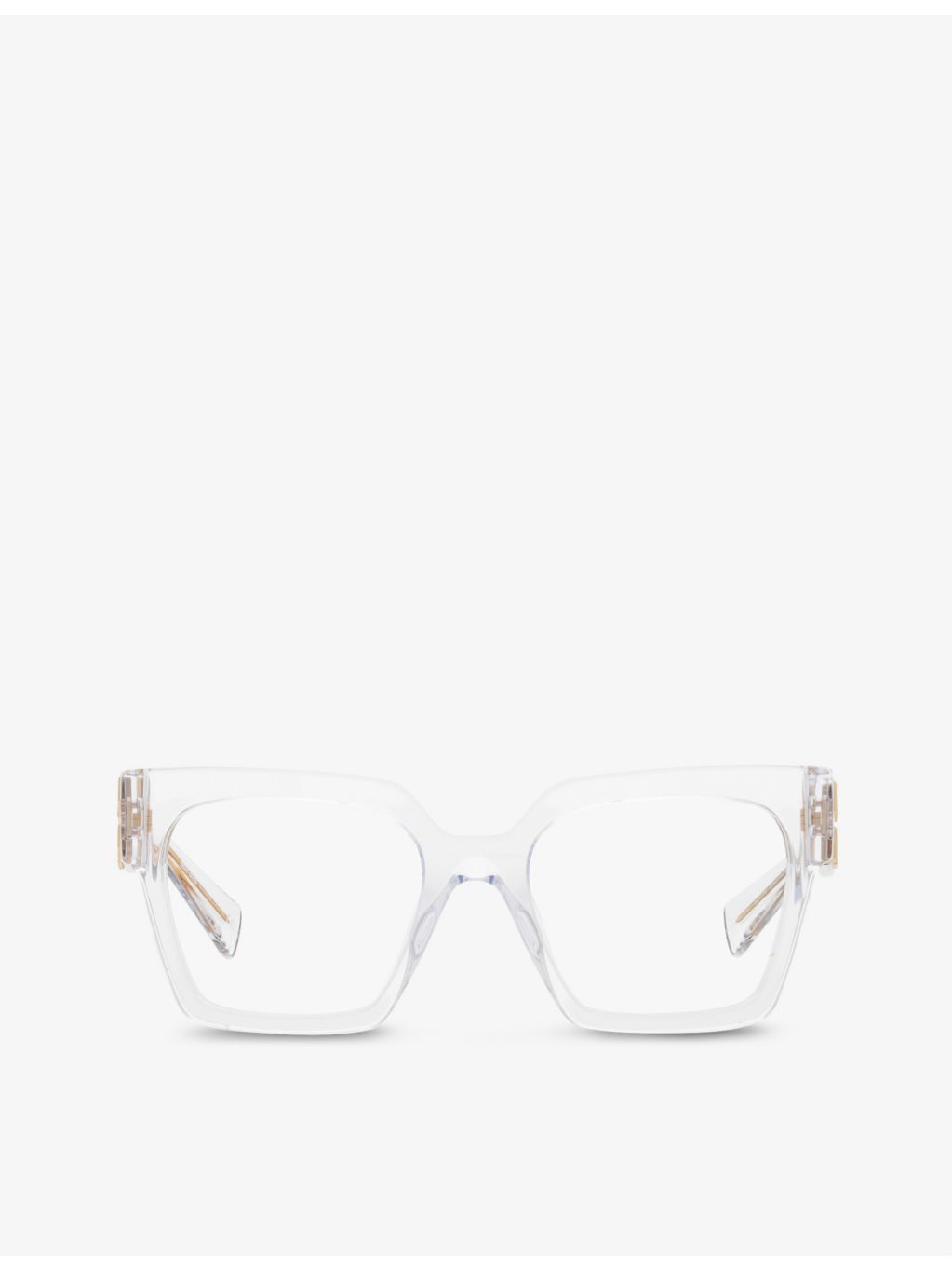 Miu Miu MU 04UV clear acetate square glasses 52mm lens, UK version