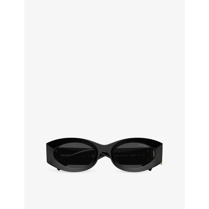 Miu Miu oval acetate sunglasses MU 11WS, imported from the UK