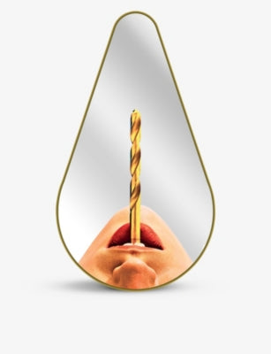 Seletti x TOILETPAPER Drill glass mirror 80.5x45cm (British brand)