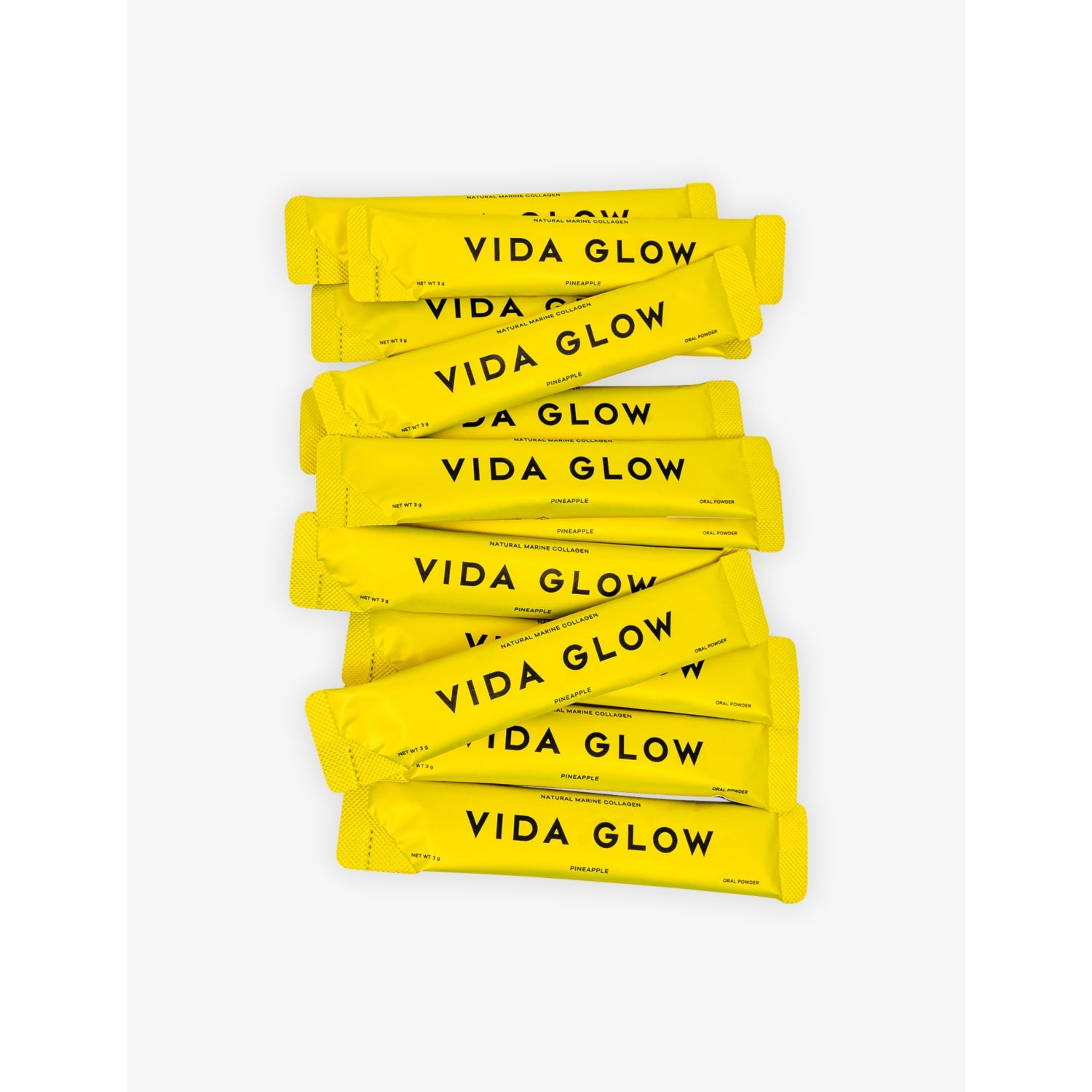 Vida Glow marine collagen powder pineapple flavour 90g, imported from the UK