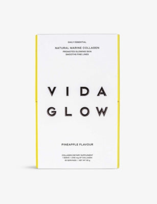 Vida Glow marine collagen powder pineapple flavour 90g, imported from the UK