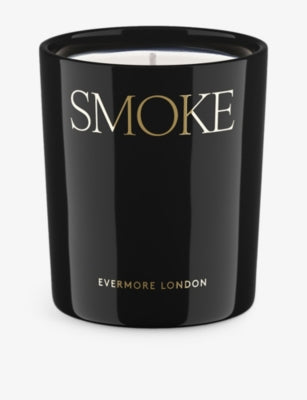 Evermore Smoke scented candle 145g in branded glass jar (British brand)
