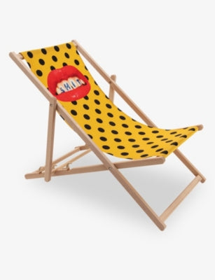 Seletti foldable deckchair Sht print 87x58cm (British brand)