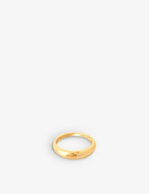 Astrid & Miyu Essential Dome 18ct Yellow Gold-Plated Sterling Silver Ring