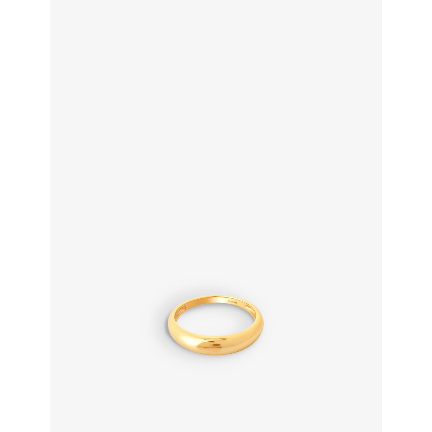 Essential Dome 18ct yellow gold-plated sterling-silver ring - L