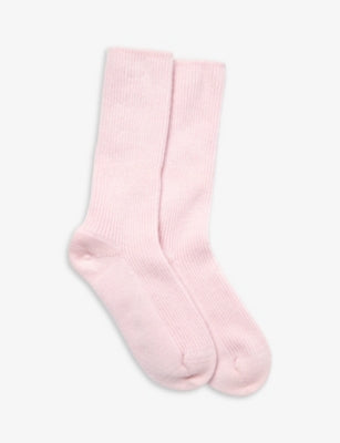 Ribbed cashmere bed socks sizes 4-7 - VintgePnk