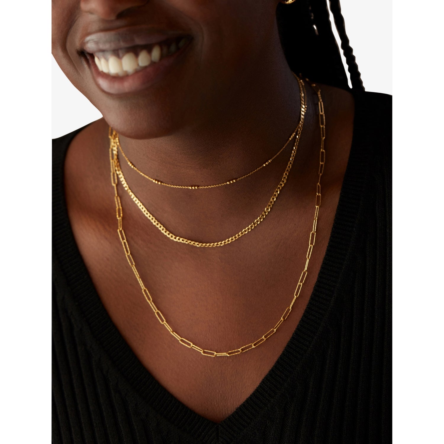 Monica Vinader Alta gold-plated vermeil necklace, 61cm (British brand)