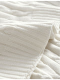 Ralph Lauren logo-embroidered cable-knit cotton throw 130cm x 180cm, UK version