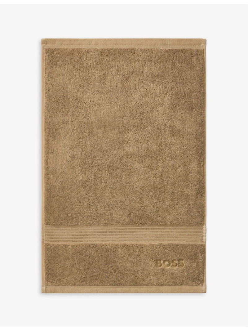 BOSS Loft logo-embroidered cotton towel (British brand)