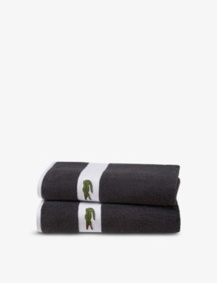 Lacoste Casual Logo-Embroidered Cotton Bath Sheet 100cm x 150cm