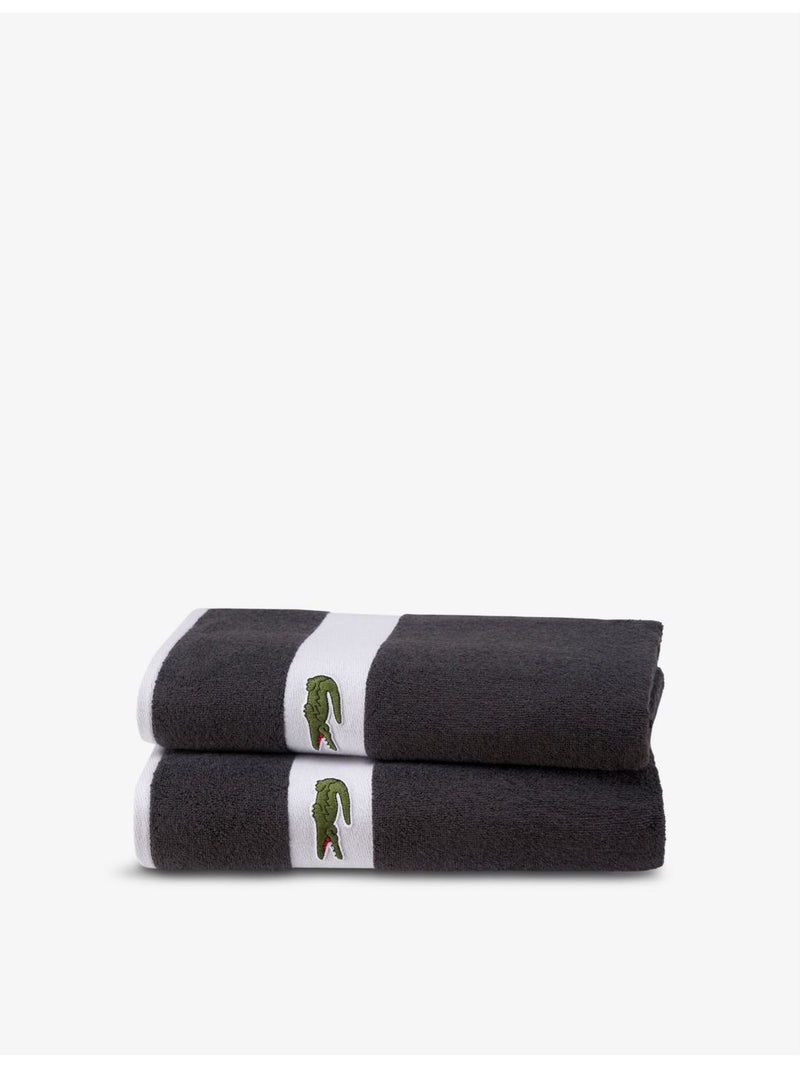 Lacoste logo-embroidered cotton bath sheet 100cm x 150cm (British brand)