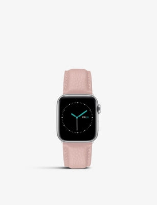 MINTAPPLE grained leather watch strap 44mm, imported from the UK