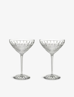Waterford Irish Lace crystal martini glasses set of two - British product