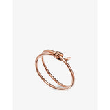 Tiffany Knot Double Row 18ct rose-gold hinged bangle - M