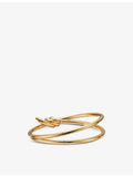 Tiffany & Co. double row 18ct yellow gold hinged bangle (British brand)