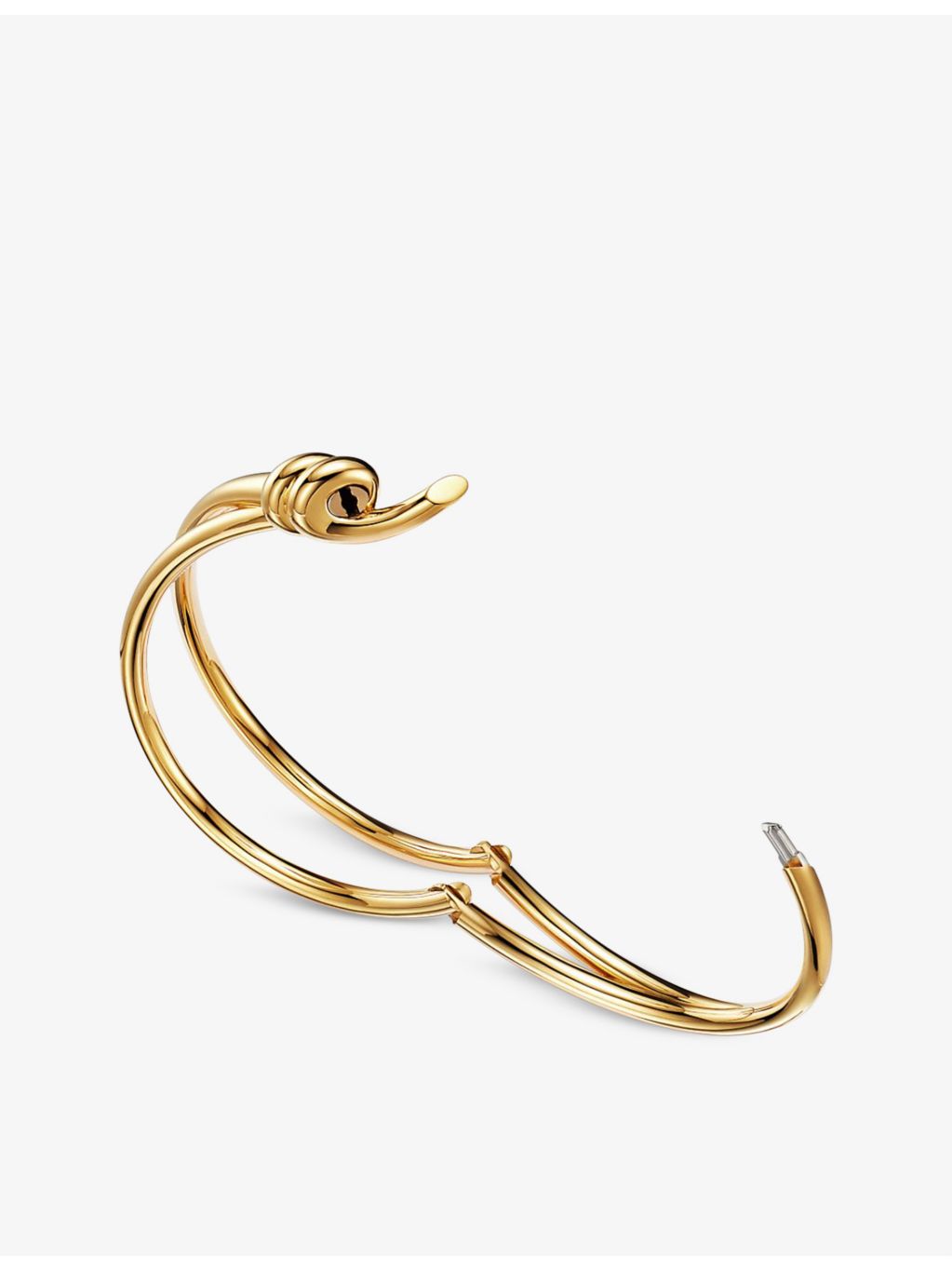 Tiffany & Co. double row 18ct yellow gold hinged bangle (British brand)
