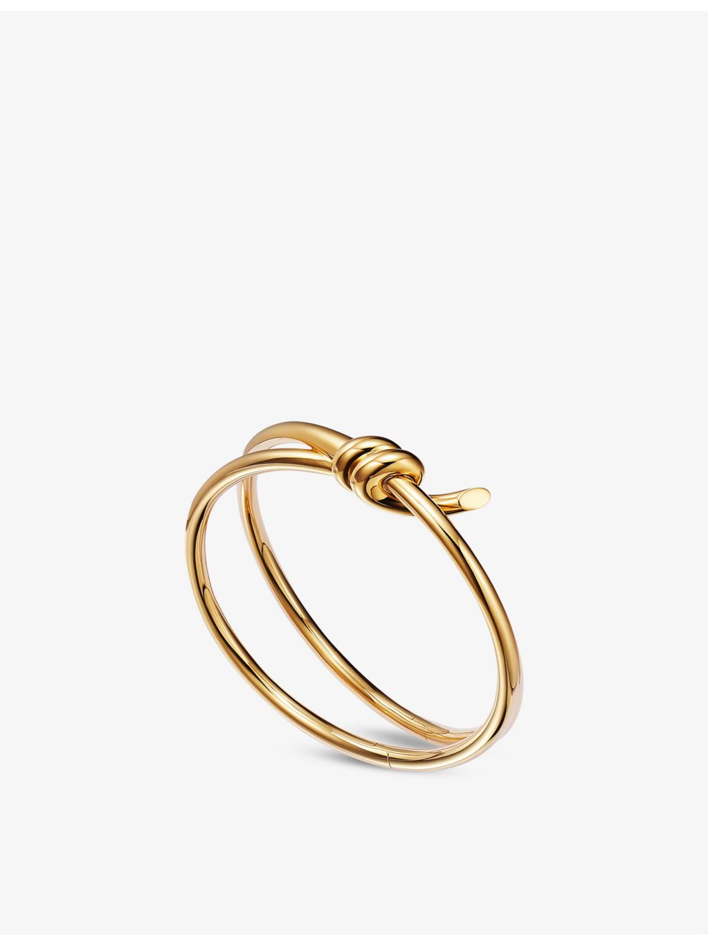 Tiffany & Co. double row 18ct yellow gold hinged bangle (British brand)