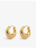 Monica Vinader Deia gold-plated vermeil silver earrings (British brand)