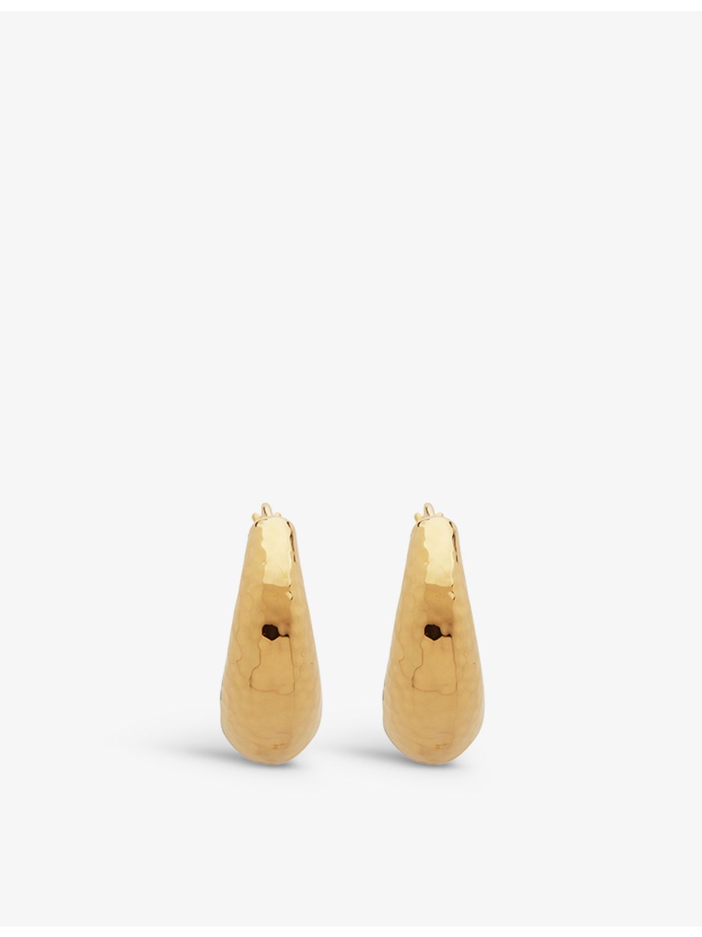 Monica Vinader Deia gold-plated vermeil silver earrings (British brand)