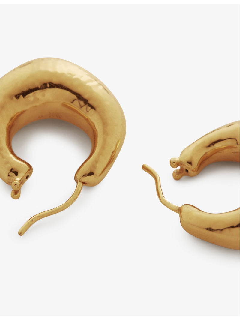 Monica Vinader Deia gold-plated vermeil silver earrings (British brand)