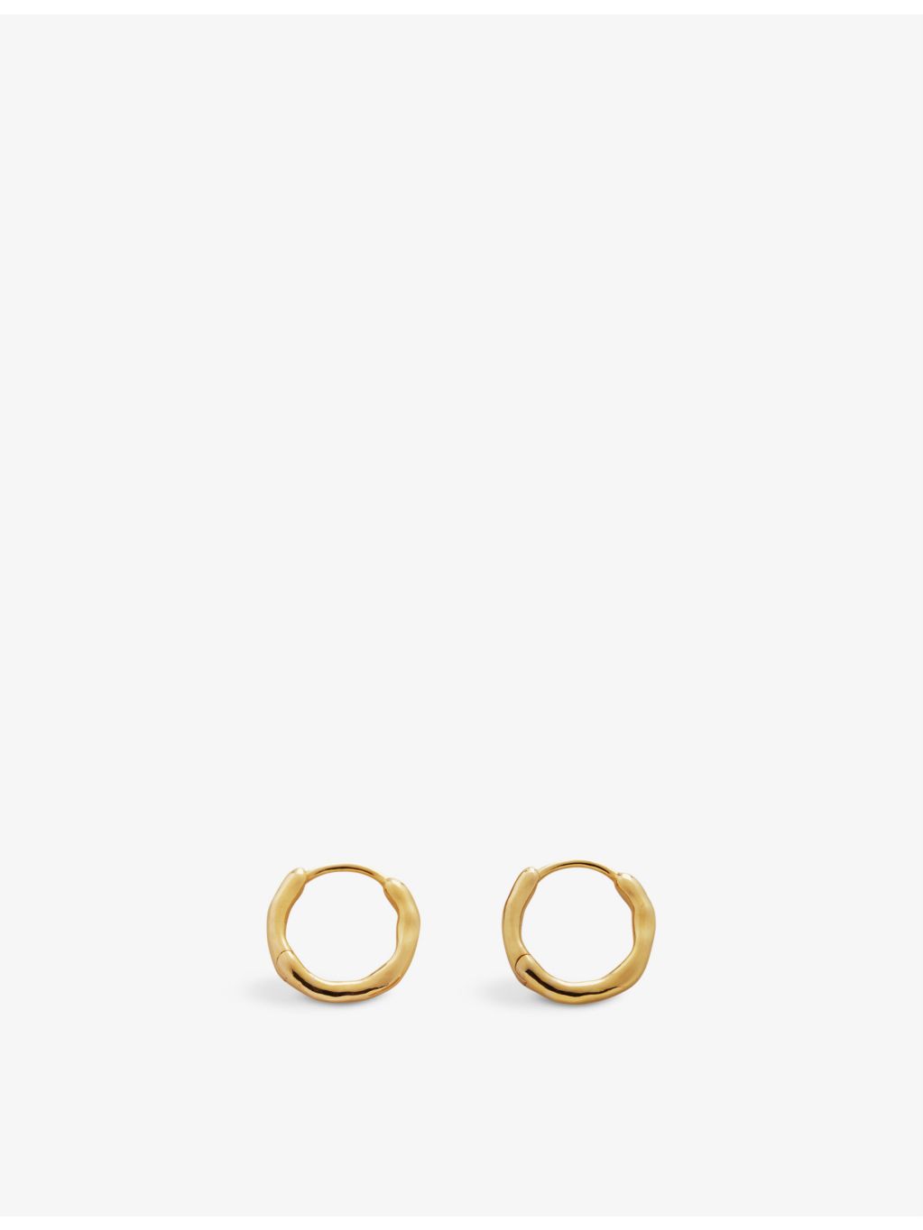 Monica Vinader Siren 18ct gold vermeil hoop earrings 1.4cm (British brand)