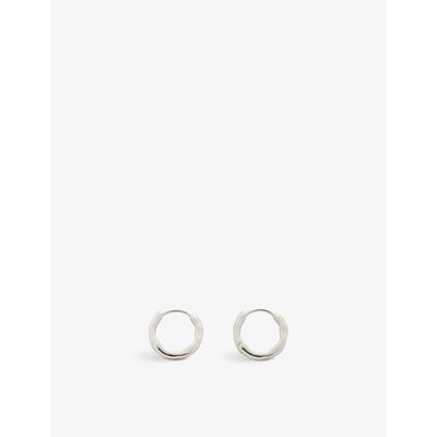 selfridges Monica Vinader Siren Muse Sterling Silver Huggie Hoop Earrings- Buy online at McGrocer