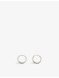 Monica Vinader Siren Muse silver huggie hoop earrings (British brand)