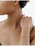 Monica Vinader 18ct gold-plated vermeil chain necklace 40.5-45.5cm, UK version