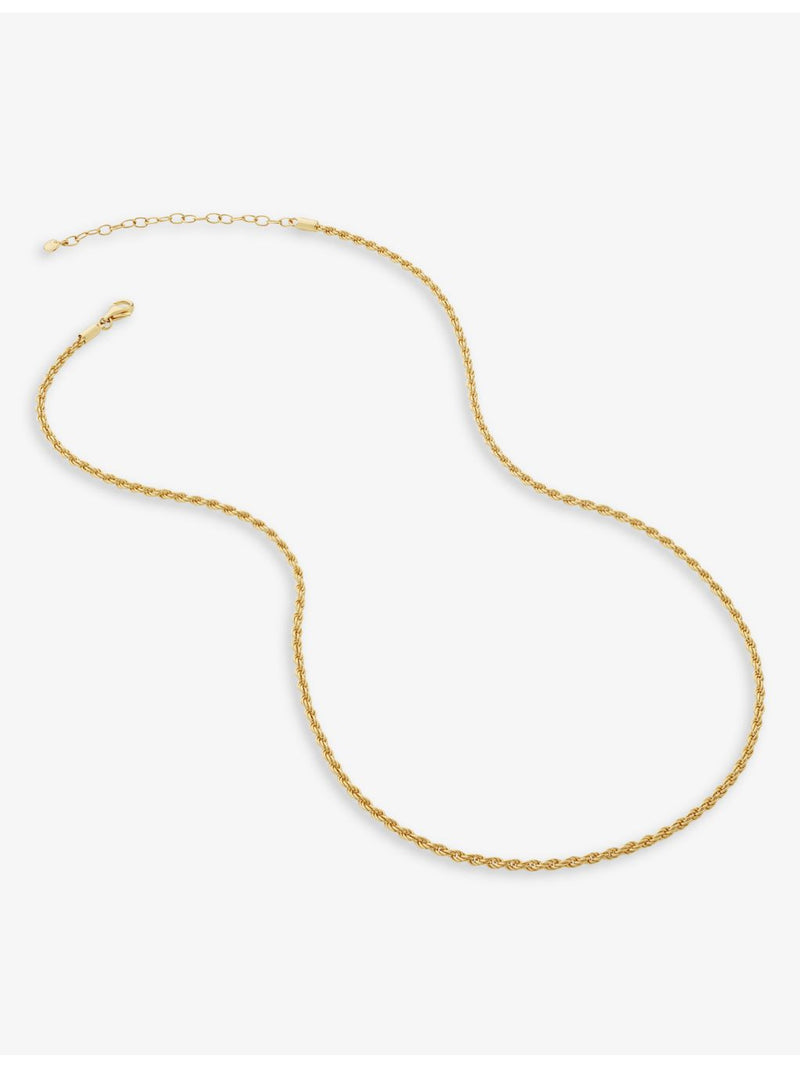 Monica Vinader 18ct gold-plated vermeil chain necklace 40.5-45.5cm, UK version