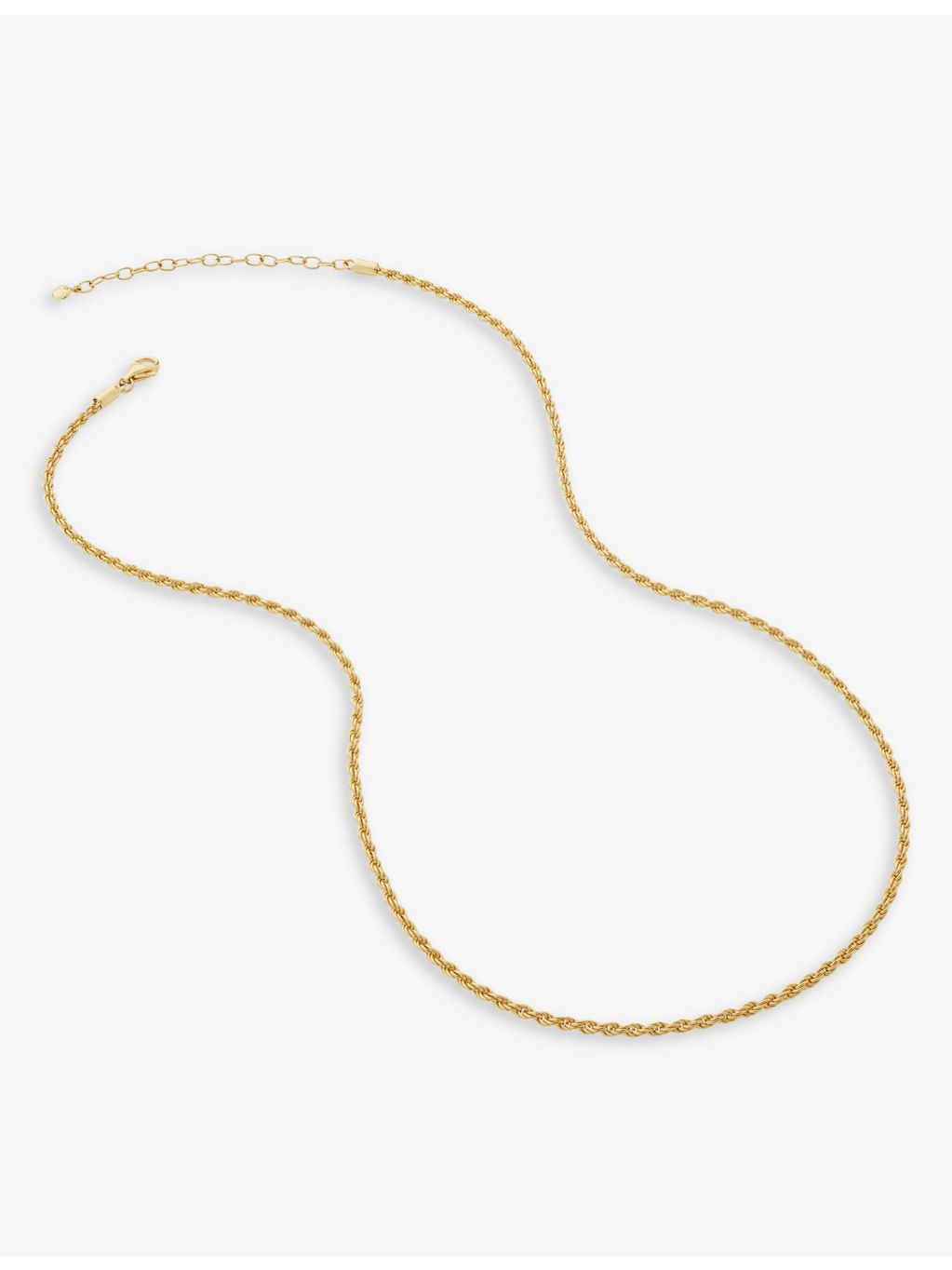 Monica Vinader 18ct gold-plated vermeil chain necklace 40.5-45.5cm, UK version