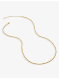 Monica Vinader 18ct gold-plated vermeil chain necklace 40.5-45.5cm, UK version