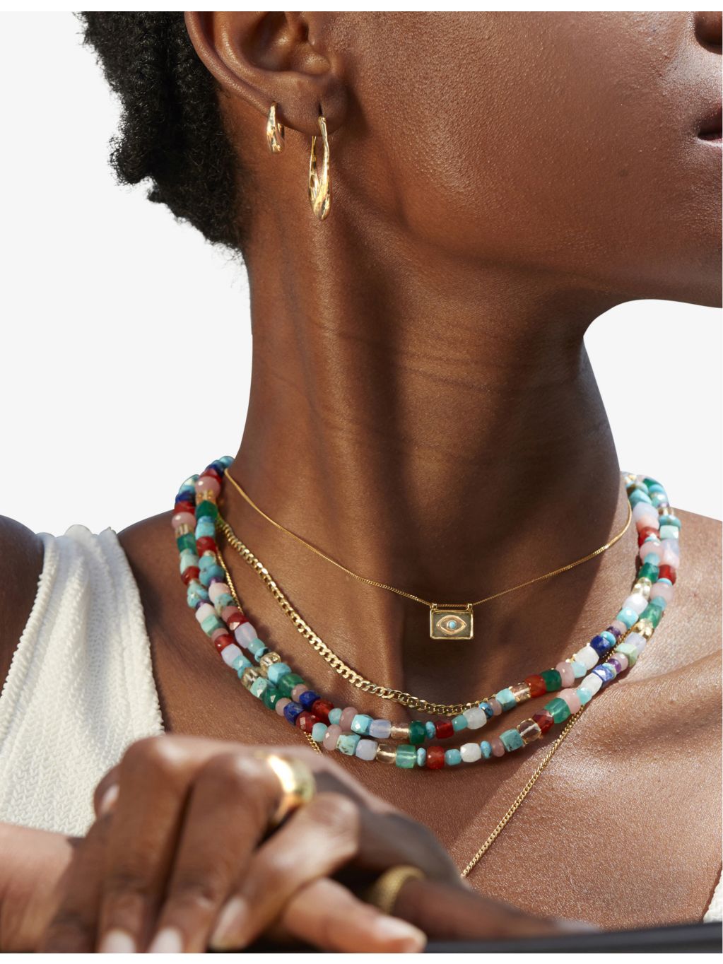 Monica Vinader Freedom bead necklace, imported from the UK