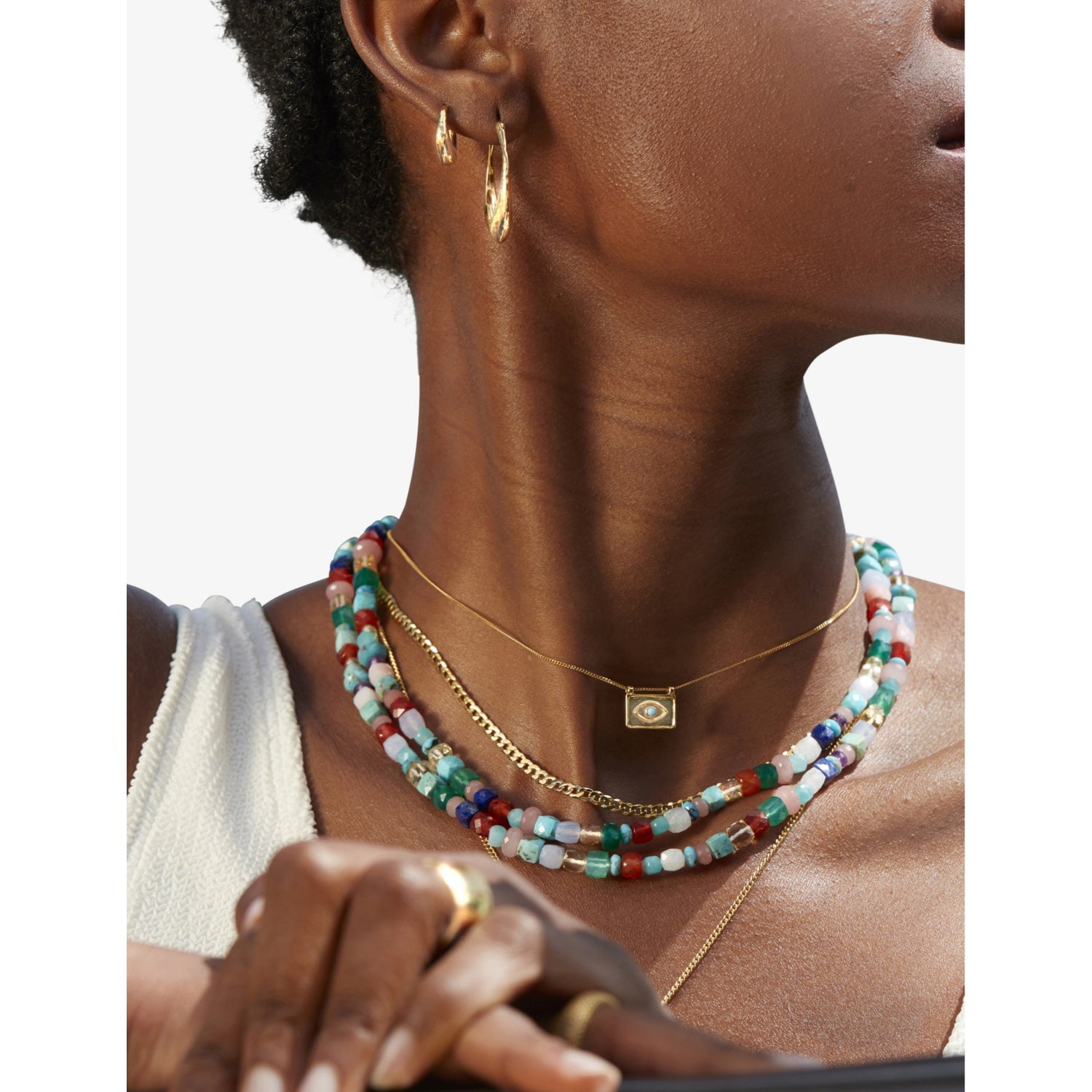 Monica Vinader Freedom bead necklace, imported from the UK