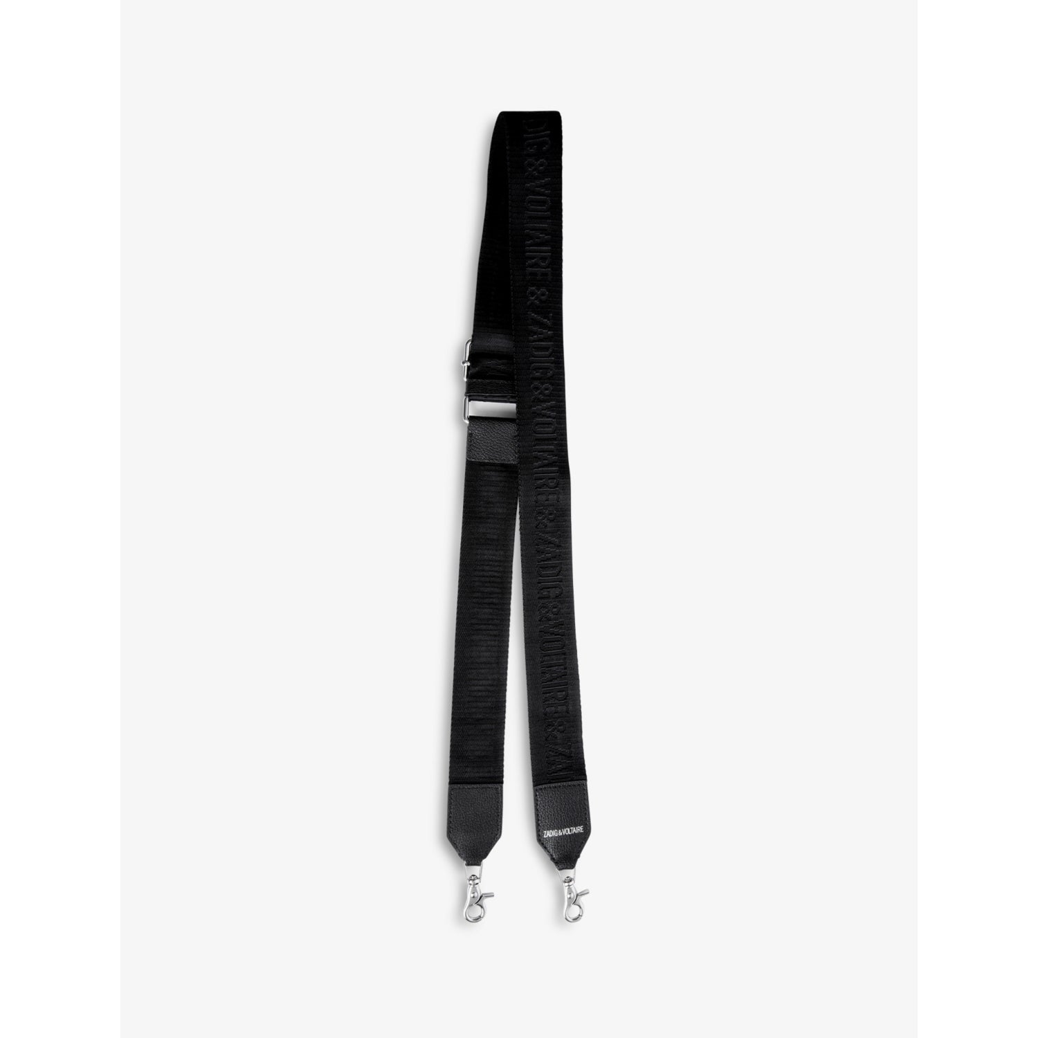 Zadig & Voltaire woven shoulder strap with logo embroidery (British brand)