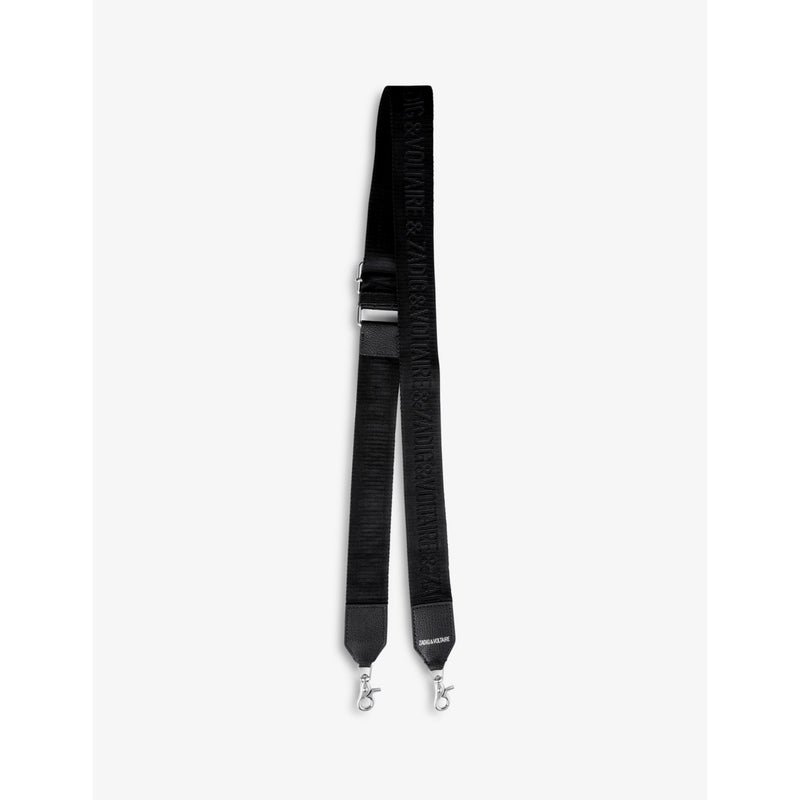 Zadig & Voltaire woven shoulder strap with logo embroidery (British brand)