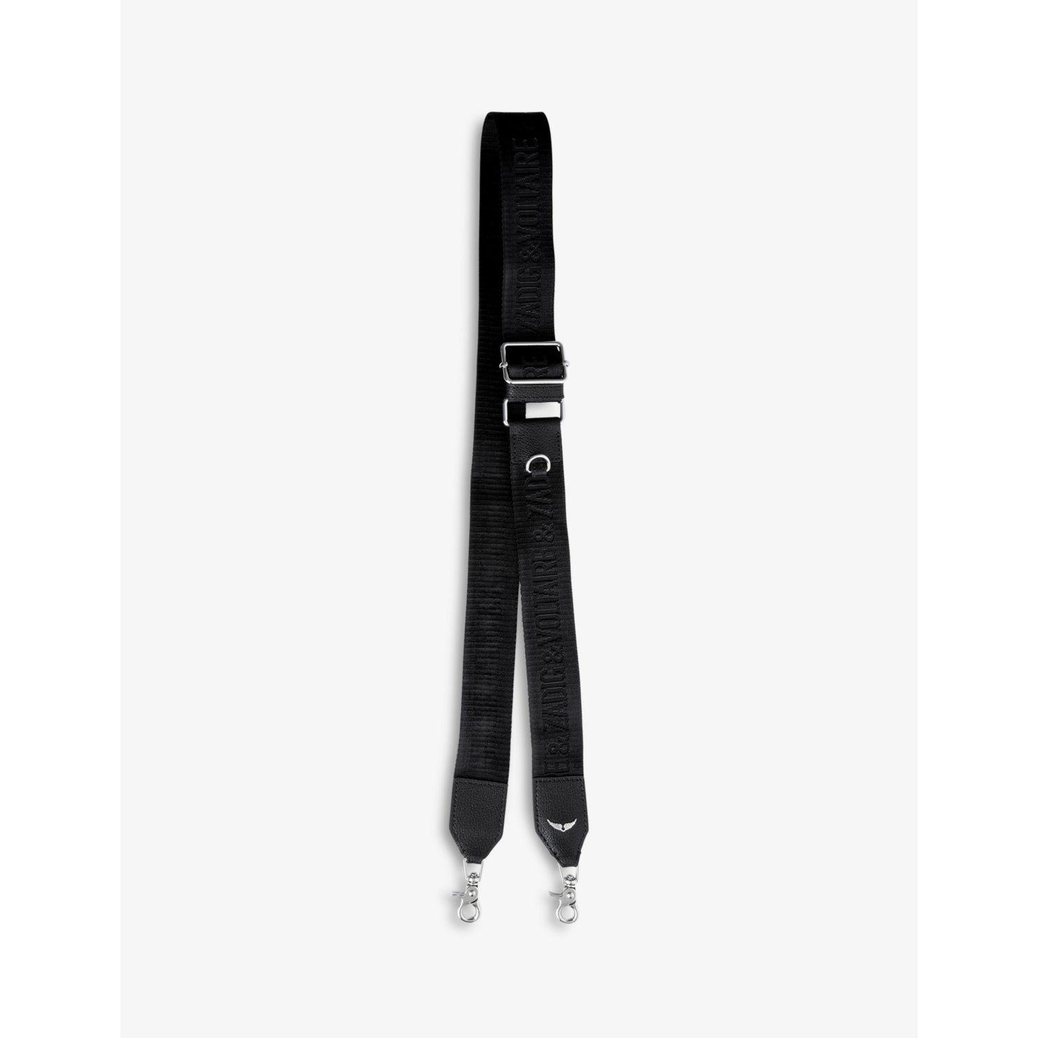 Zadig & Voltaire woven shoulder strap with logo embroidery (British brand)