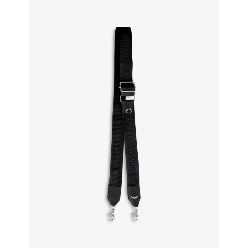 Zadig & Voltaire woven shoulder strap with logo embroidery (British brand)